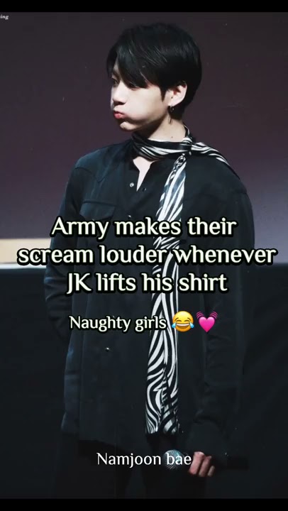 Army screams louder when JK lifts his shirt up ☠️ | #btsshorts #shorts