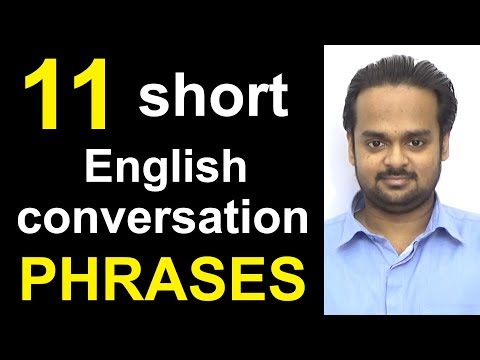 11 Short English Conversation PHRASES - Speak Fluent English - Common Expressions in English