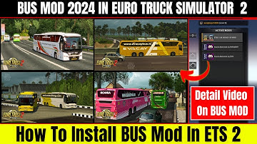 How To Install Bus Mod In Euro Truck Simulator 2|Bus Mod  ETS2 | ETS 2 Mod 2024