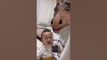 MELEDAKK!! si bocil nangis liat mama jadi kuda #babyvsfilter #filter #bayilucu