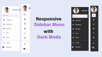 Responsive Sidebar Dashboard Menu using HTML, CSS & Javascript || Dark/Light Mode || Code Genesis ||