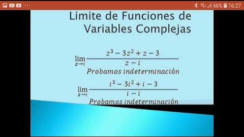 Ejercicio  Limite de Funciones de Variables Complejas