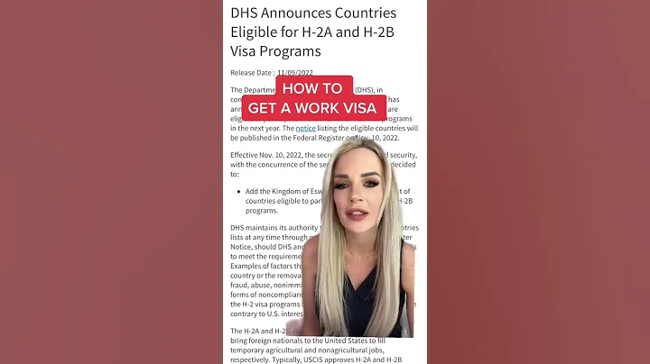 How To Get A Work Visa For The USA