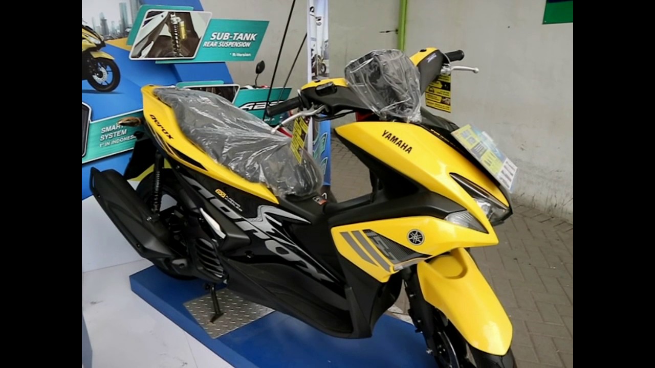New Yamaha  Aerox  155 VVA STD 2017 Yellow colour YouTube