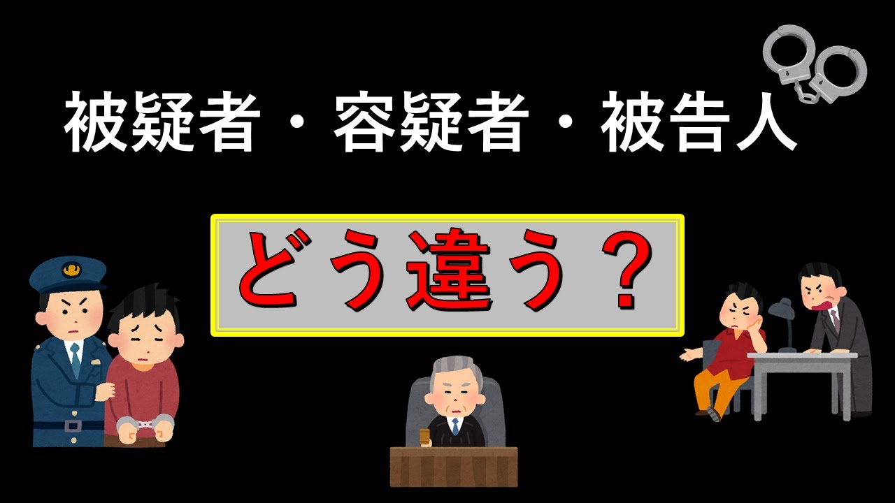 【どう違う？】被疑者・容疑者・被告人 テキスト動画 いまさら聞けない YouTube
