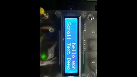 Arduino Scroll Text