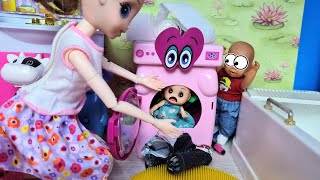 HIDE-AND-SEEK WITH ASYA AT OUR HOUSE😨🤣 Katya and Max are a fun family! Funny Barbie Dolls Darinelka
