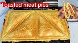 How To Make Pie with sandwich toaster | meat pie Recipe!!!