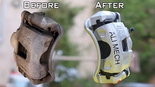 Don't paint brake Calipers until you watch this, How to Properly paint Brake Caliper \/ ALIMECH