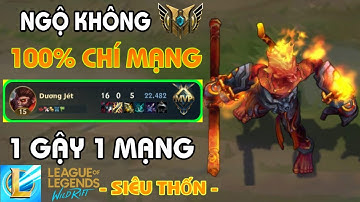 TỐC CHIẾN | Ngộ không lên đồ full sát thủ 100% tỉ lệ chí mạng 1 gõ 1 em siêu siêu thốn | WILD RIFT