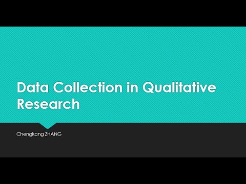 Data collection in qualitative research - YouTube