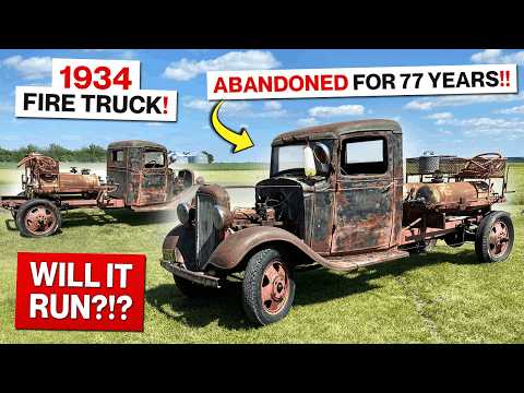 Survivor Fire Truck!! Amazing 1934 Chevrolet Barn Find! Will It Run?!?