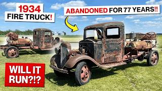 Survivor Fire Truck!! Amazing 1934 Chevrolet Barn Find! Will It Run?!?