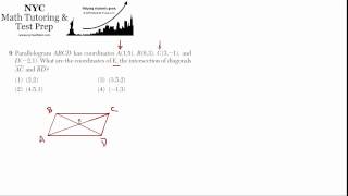 Geometry Regents June2012 #9 - Parallelogram, Midpoint Formula