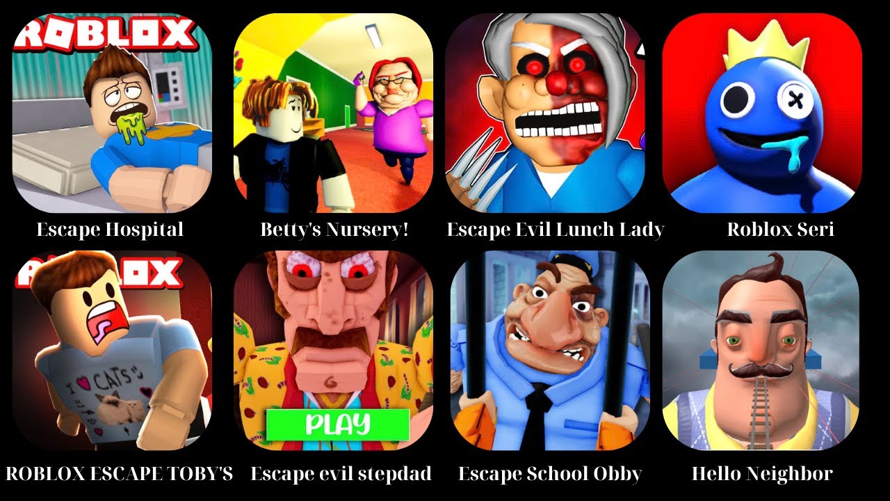 Roblox Full Game, ROBLOX ESCAPE TOBY'S, Escape Hospital roblox, Escape Evil Lunch Lady 