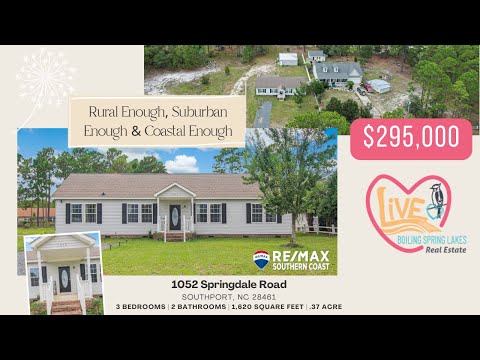 1052 Springdale Road, Southport, NC home video tour