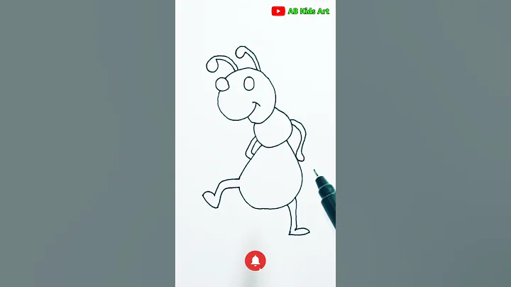 Cartoon Ant 🐜 Art | #shorts #abkidsart