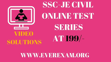 SSC JE ONLINE TEST SERIES | AE EXAM | VIDEO SOLUTIONS #civil_engineering