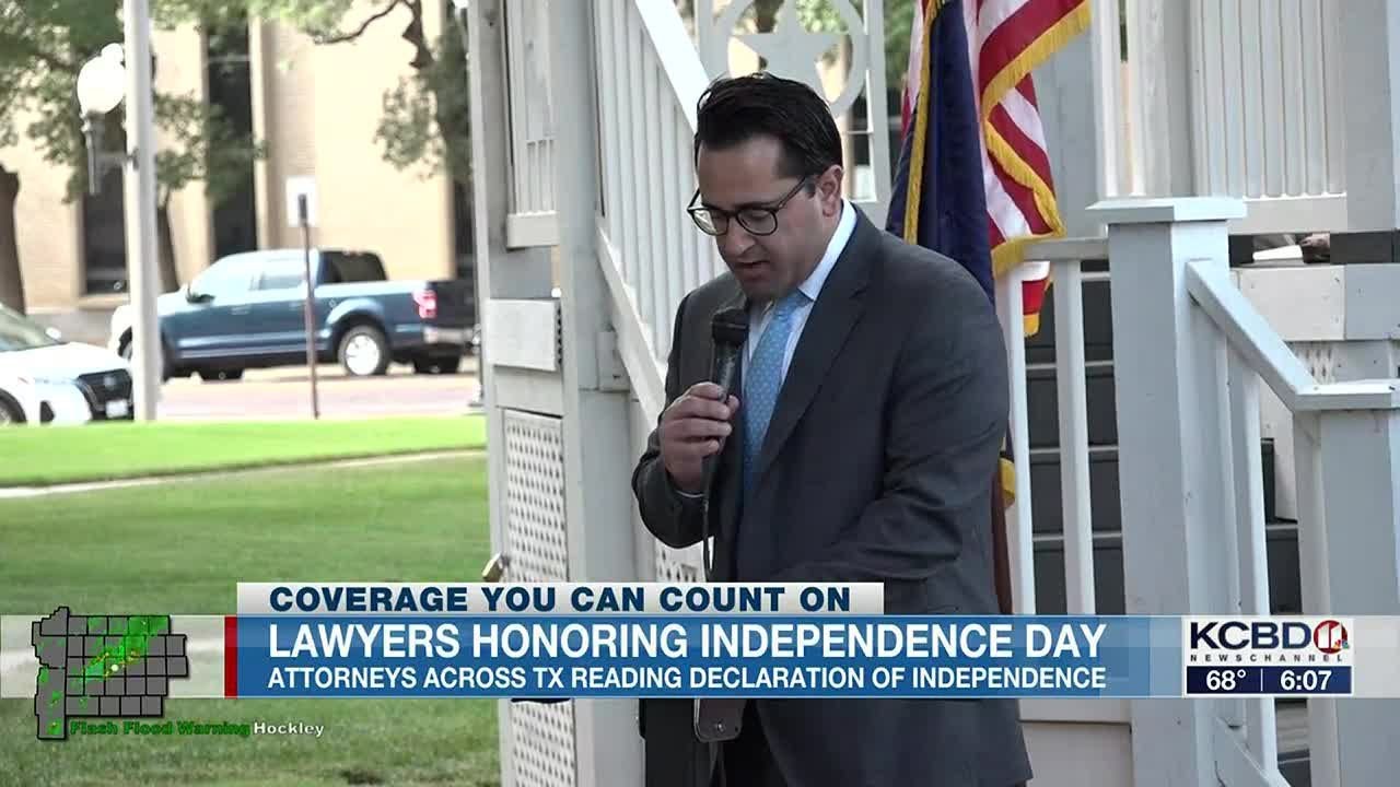 Lubbock attorneys read Declaration of Independence YouTube