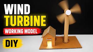 wind turbine working model - cardboard project - renewable energy project - science project academy