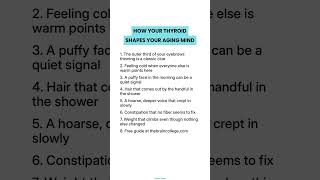 How Your Thyroid Shapes Your Aging Mind