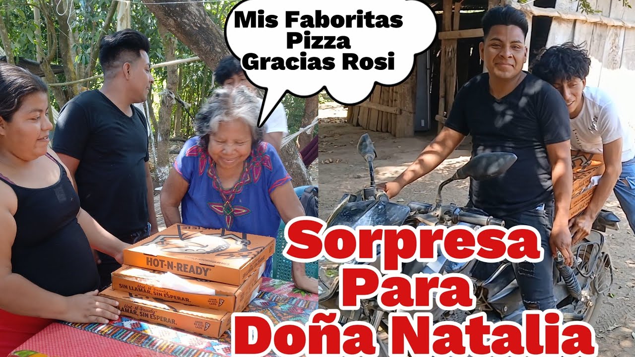 ❤️Doña Natalia Feliz Que le Complasen Sus antojistos😍Andres y Ever yegan Con la Pizza