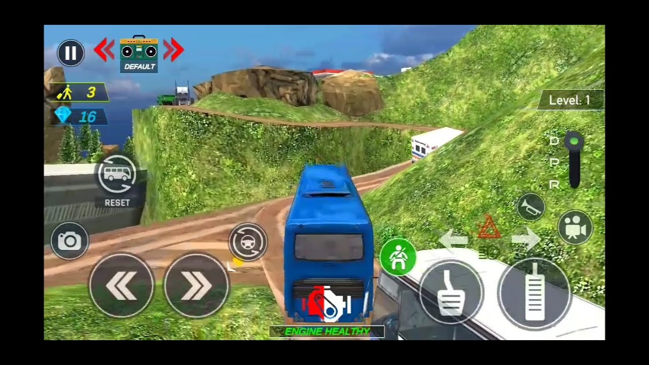 Police bus simulator on danger road :: Bus driving on RISKY road