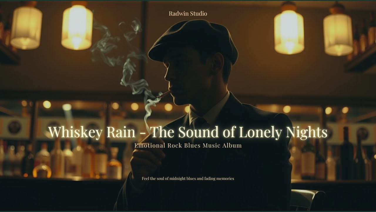 Relaxing Blues Rock Guitar – Vintage Whiskey Blues Ballads for Nighttime Reflection