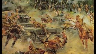 Польская кавалерия атакует немецкие танки. Сентябрь 1939