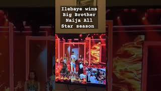Congratulations to Ilebaye as she wins Big brother Naija Allstar season.