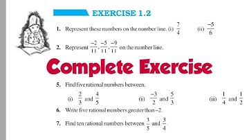Ex 1.2 class 8 maths rational numbers Q1,Q2,Q3,Q4,Q5,Q6,Q7 NCERT