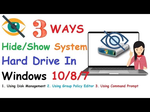 How to Hide and Show Hard Disk Drive HDD SSD | Partition in Windows OS