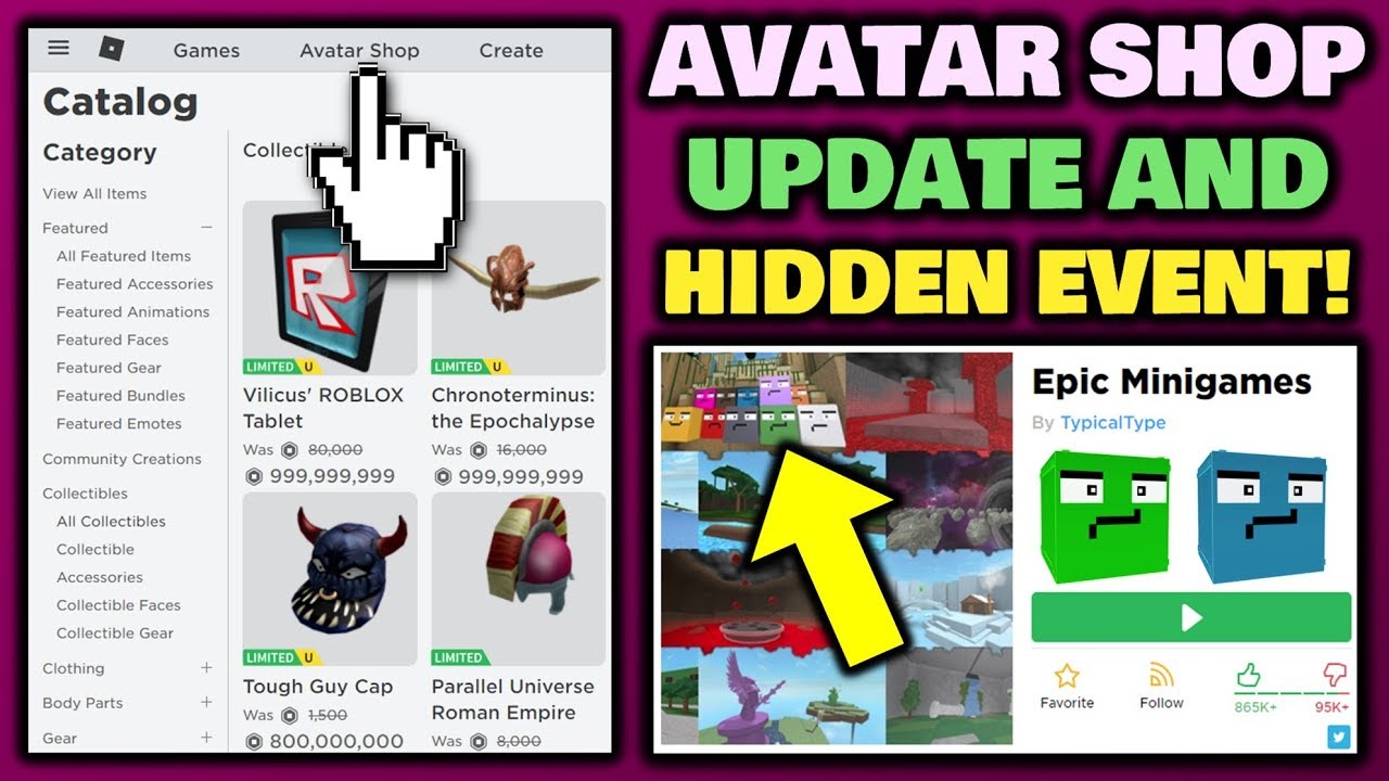 Avatar Shop Update Hidden Roblox Event Found Youtube - shop roblox free