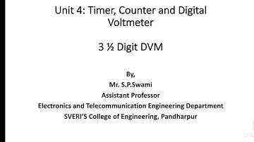 3 1/2 Digit DVM ( Part 1)