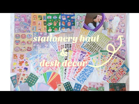 korean inspired stationery haul + desk decor ✨
