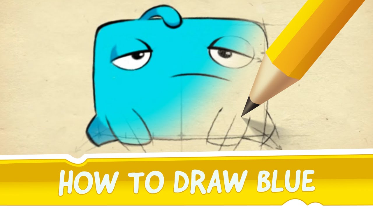 How to Draw Blue from Cut the Rope 2 zeptolab cats