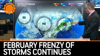 February Frenzy of Snowstorms Continues in the East