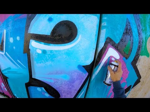 Graffiti - Rake43 - Full Color Abandoned Bridge - YouTube