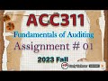ACC311Assignment 01 2023 FALL Solution|ACC311|ACC311 assignment|ACC311 assignment FALL 2023