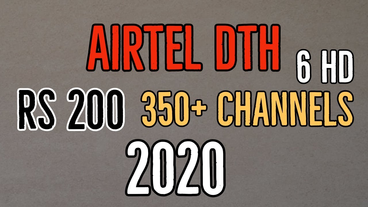 Cheapest Airtel DTH plan [2020] YouTube