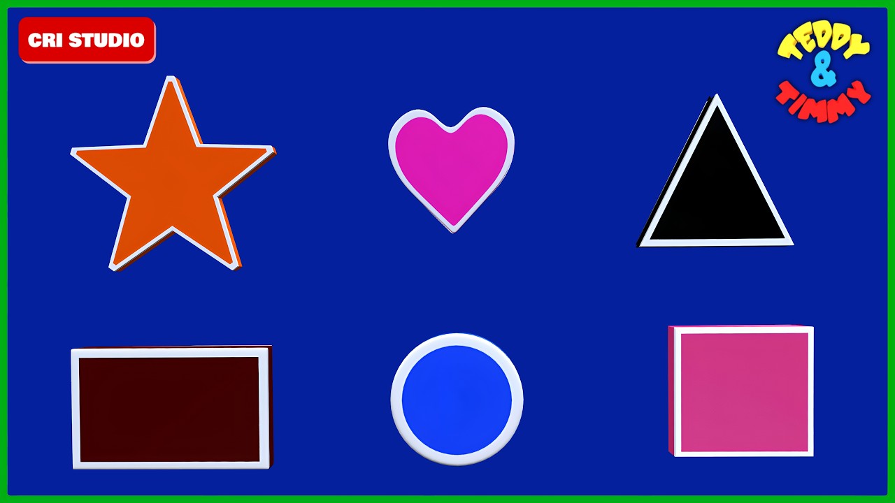 Shapes Name | Square | Heart | Circle #kidsfun #kidslearning