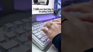 Clean White Keyboard 🤍 AULA F75 Aesthetic Setup #shorts