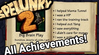 ALL ACHIEVEMENTS IN SPELUNKY 2 SPEEDRUN!!!