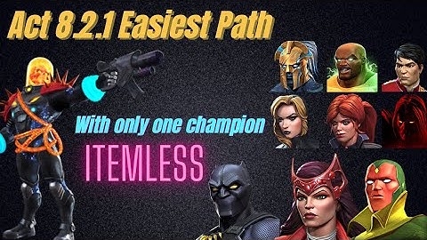 Act 8.2.1 easy path for completion ,Itemless , most easiest path with Only one champion cgr