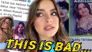 addison rae gets BODY SHAMED &amp; has people SHOCKED over new music debut....