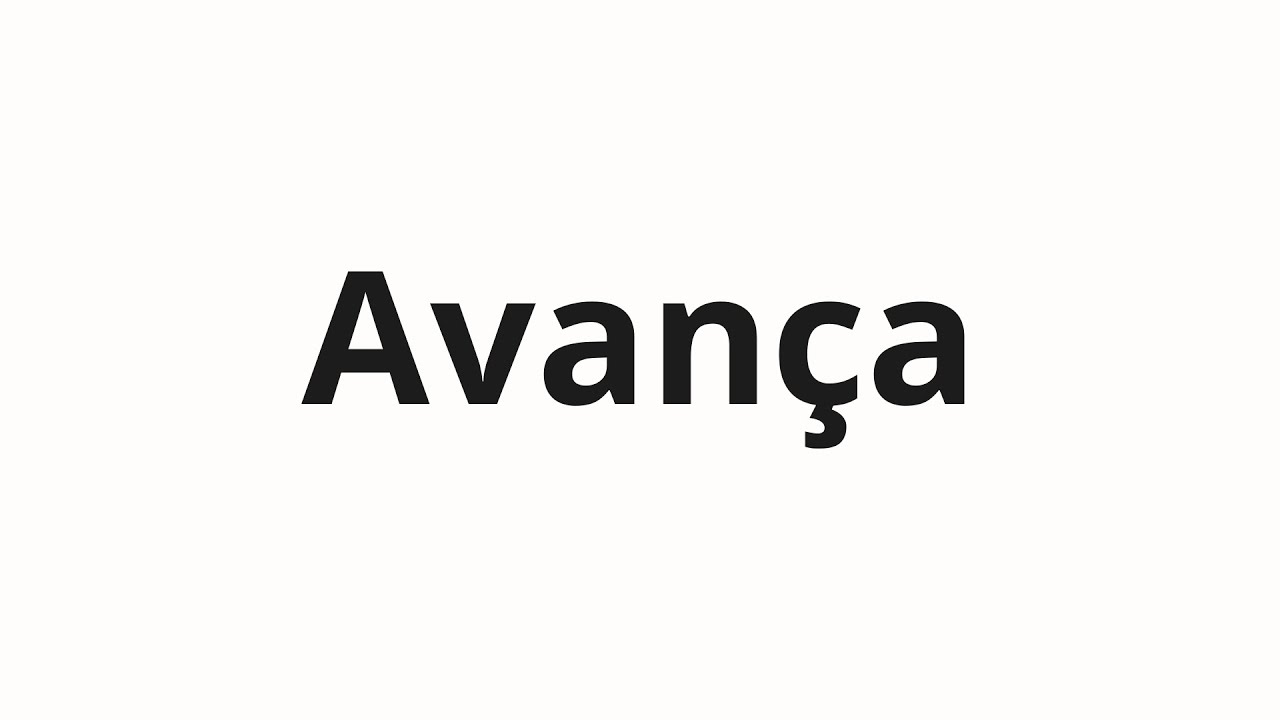 How to pronounce avan a youtube