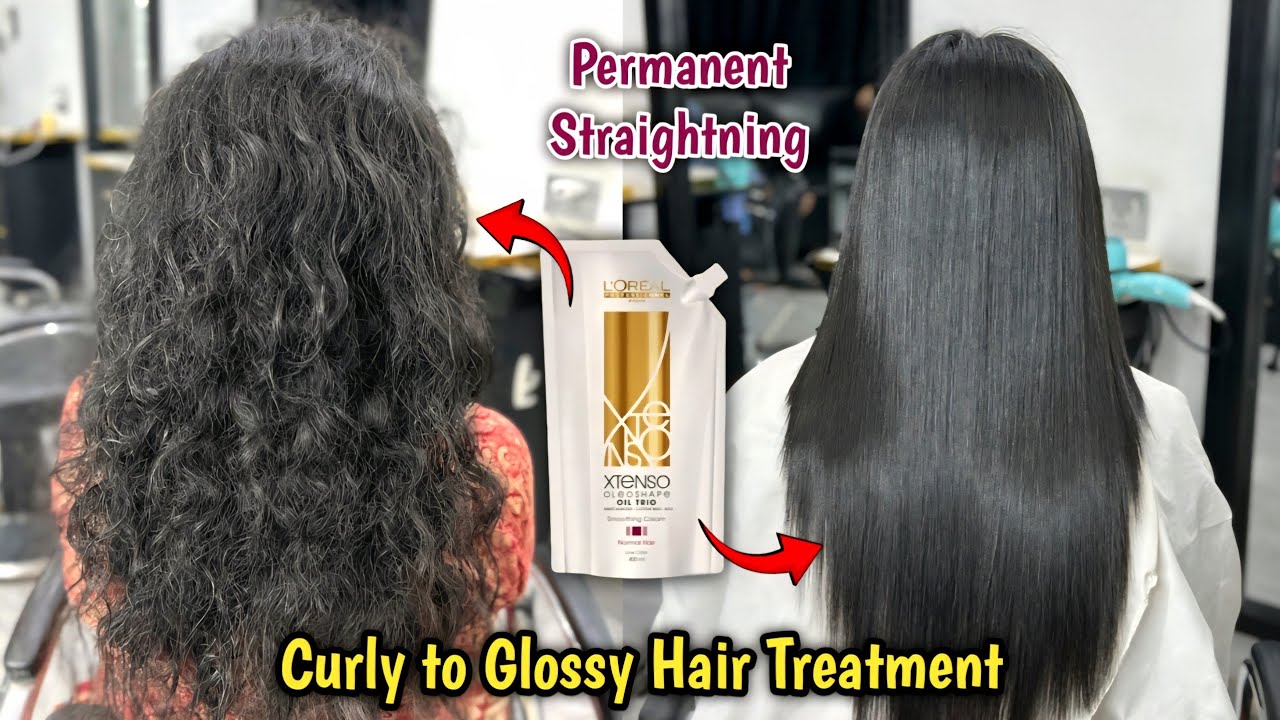 L’Oréal Extenso Permanent Hair Straightening Step by Step 💇‍♀️✨ | Real Salon Process, No Damage!