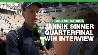 Jannik Sinner reacts to his new World No. 1 ranking | 2024 Roland Garros Quarterfinals Resimi