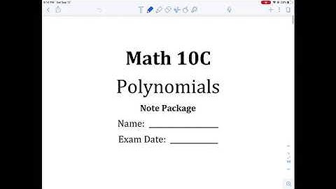 10C Polynomials Lesson 1:  Adding & Subtracting Polynomial Expressions