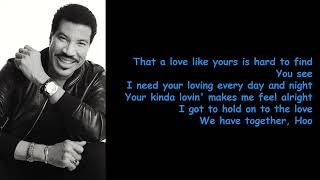 Lionel Richie  Dont Wanna Lose You Now